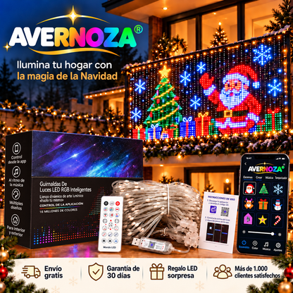 🍈💡Guirnalda de luces LED RGB inteligentes | 🧱 Tu espectáculo de luces navideñas, controlado desde tu teléfono