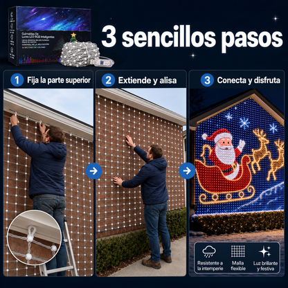 🍈💡Guirnalda de luces LED RGB inteligentes | 🧱 Tu espectáculo de luces navideñas, controlado desde tu teléfono
