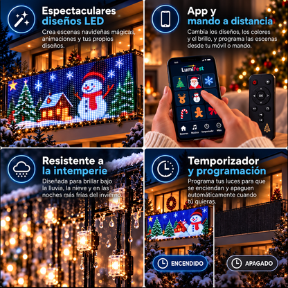 🍈💡Guirnalda de luces LED RGB inteligentes | 🧱 Tu espectáculo de luces navideñas, controlado desde tu teléfono