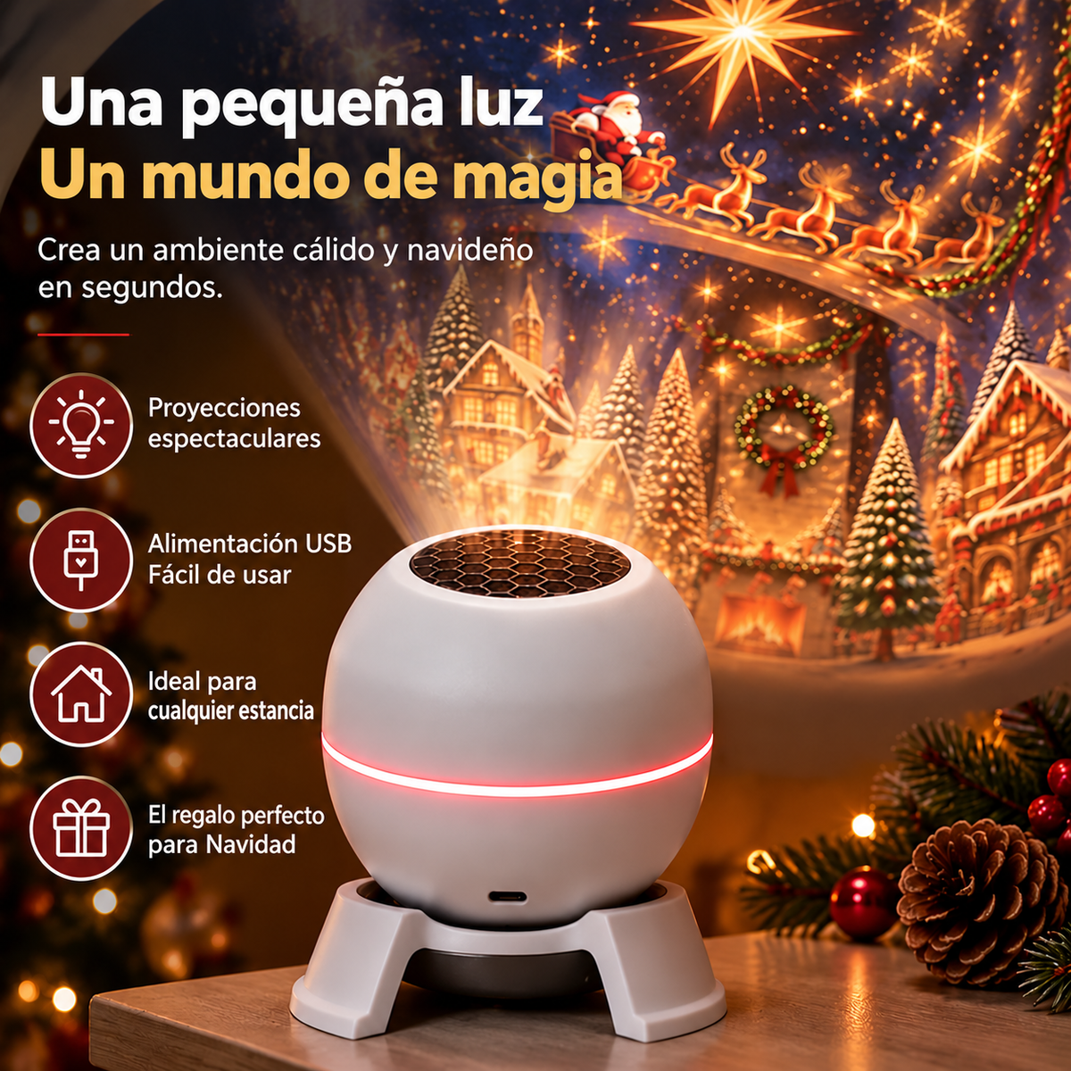 Tienda oficial | 🍁💖 Proyector holográfico inteligente SCNDR® (HD inteligente, dinámico y en 5D)