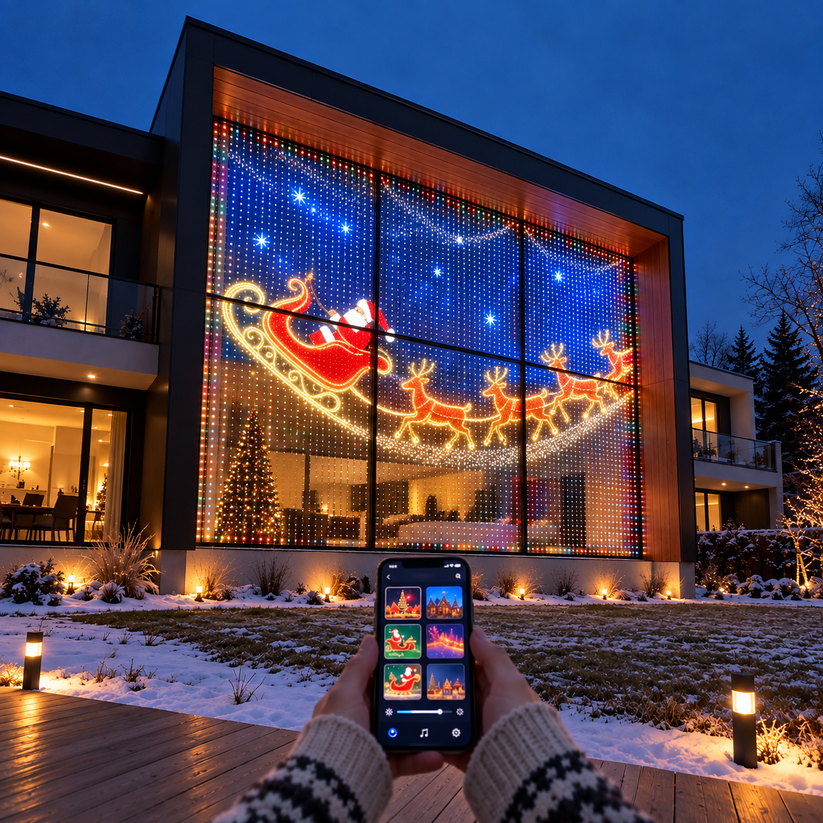 🍈💡Guirnalda de luces LED RGB inteligentes | 🧱 Tu espectáculo de luces navideñas, controlado desde tu teléfono