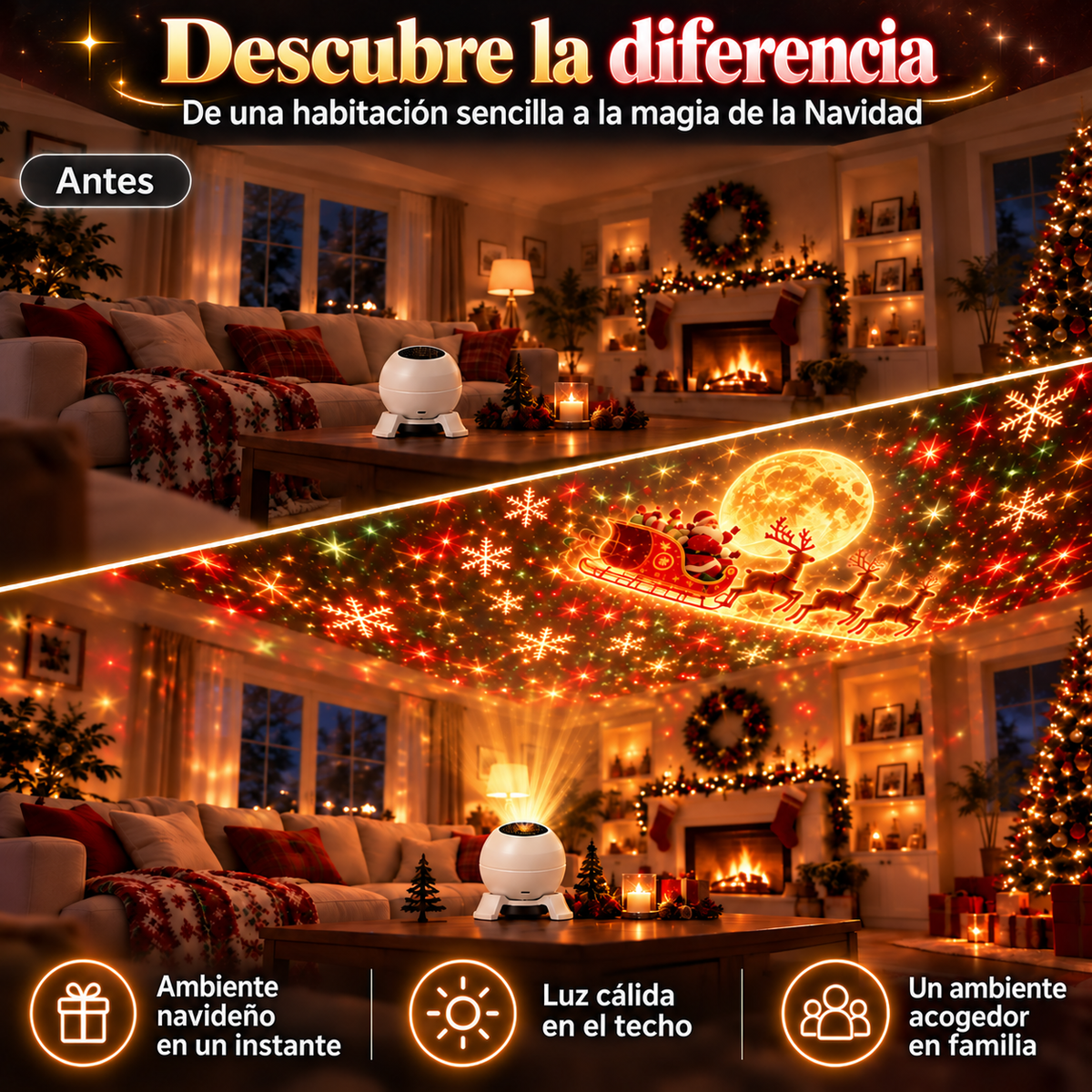🪩Tienda Oficial |🦊🦊 Proyector Mágico de Navidad HD® – Luces Dinámicas y Escenas Festivas