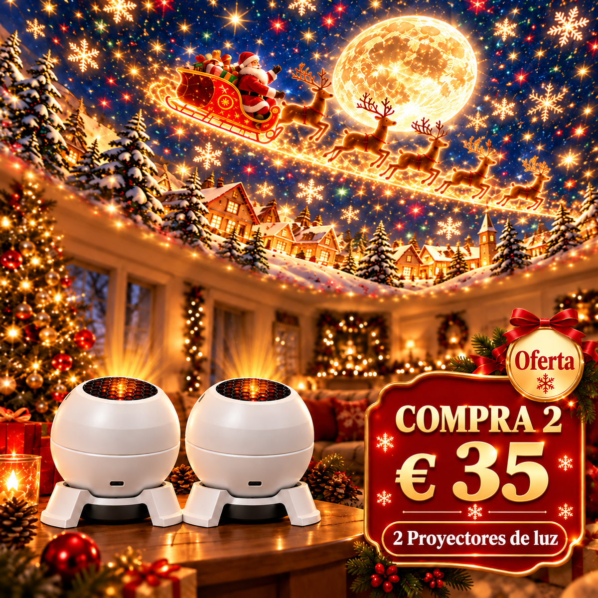 🪩Tienda Oficial |🦊🦊 Proyector Mágico de Navidad HD® – Luces Dinámicas y Escenas Festivas