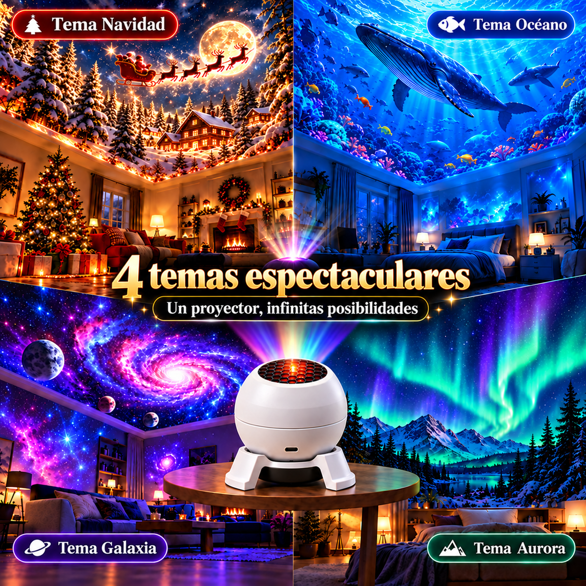 🪩Tienda Oficial |🦊🦊 Proyector Mágico de Navidad HD® – Luces Dinámicas y Escenas Festivas