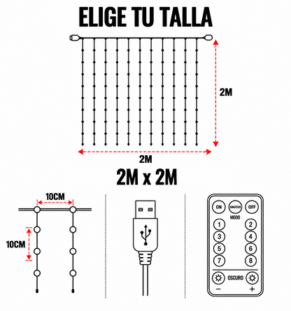 🍈💡Guirnalda de luces LED RGB inteligentes | 🧱 Tu espectáculo de luces navideñas, controlado desde tu teléfono