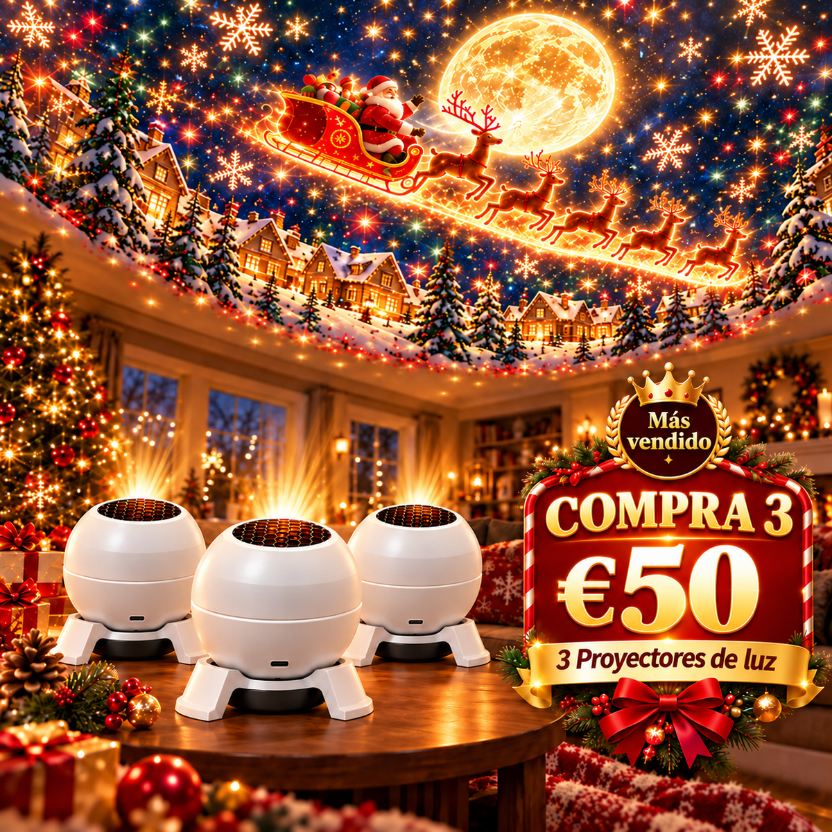 🪩Tienda Oficial |🦊🦊 Proyector Mágico de Navidad HD® – Luces Dinámicas y Escenas Festivas