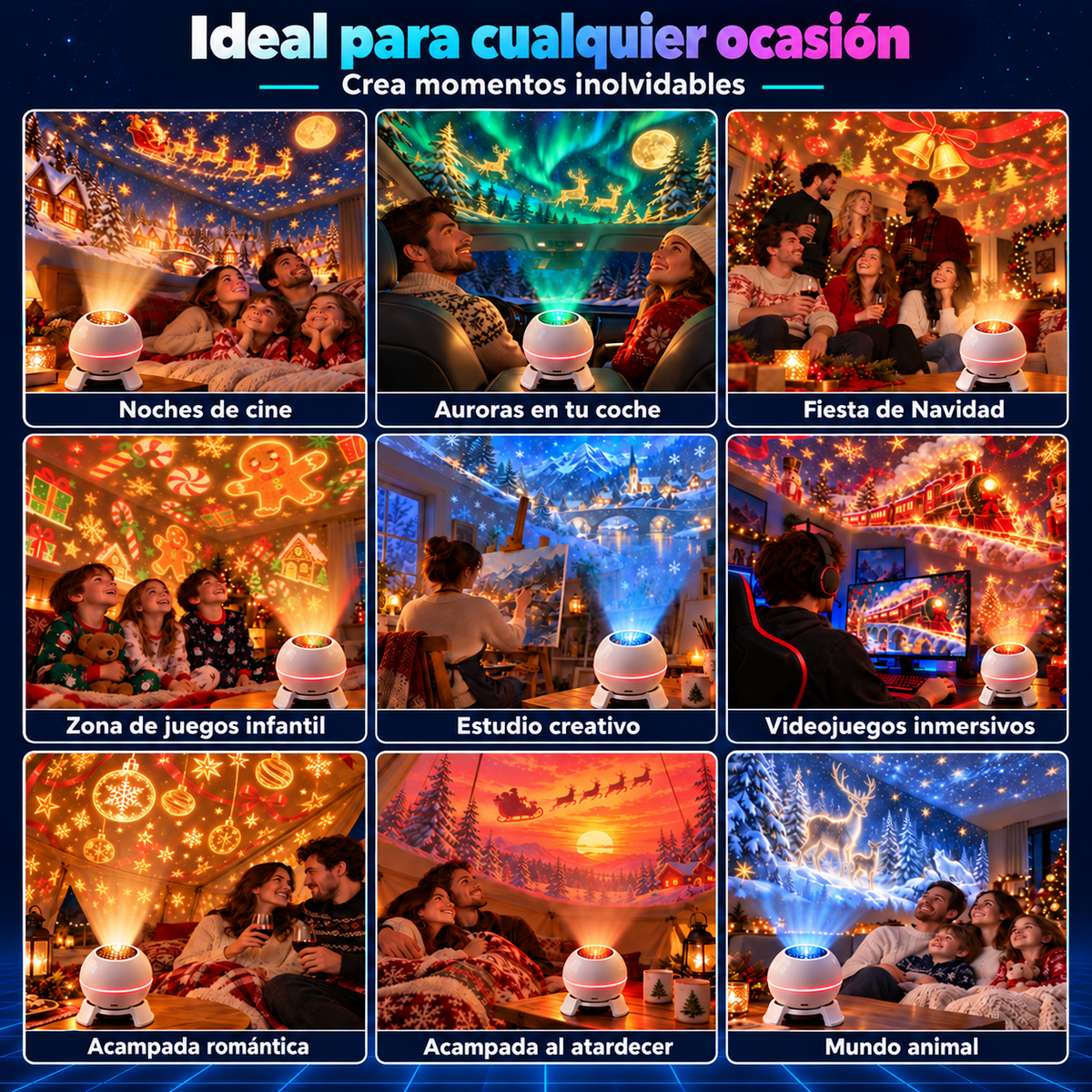 Tienda oficial | 🍁💖 Proyector holográfico inteligente SCNDR® (HD inteligente, dinámico y en 5D)