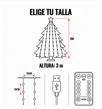 🍈💡Guirnalda de luces LED RGB inteligentes | 🧱 Tu espectáculo de luces navideñas, controlado desde tu teléfono