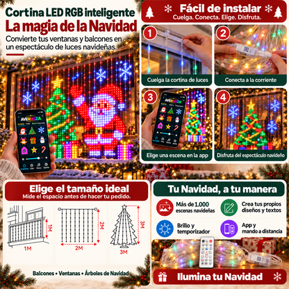 🍈💡Guirnalda de luces LED RGB inteligentes | 🧱 Tu espectáculo de luces navideñas, controlado desde tu teléfono
