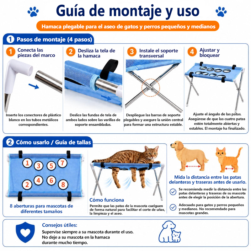 西班牙 Estación de aseo Venturo™ GroomingCare: mantenga a su mascota segura durante el aseo.